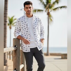 Guess Men's Long Sleeve Button Shirt